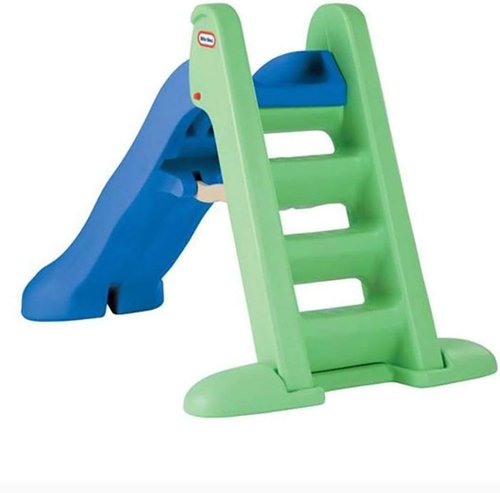 Little Tikes Easy Store Large Slide - Fun Outdoor Play Equipment for Kids | Blue/Green
