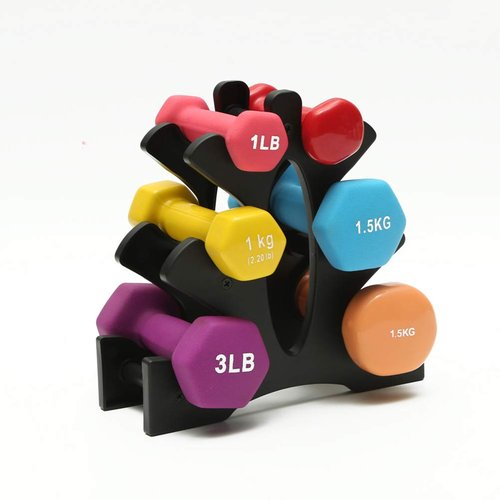 ZAICOLER Dumbbell Rack Stand, Multi Layer Design PP Small Dumbbell Holder Weight Rack Dumbbell Stand Easy Assembly for Home Use, Gym