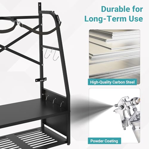 Eastrexon Golf Bag Organizer Wall Mount & Freestanding Storage Rack
