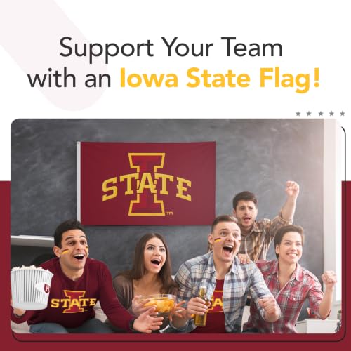 Iowa State Cyclones NCAA Flag - Nylon 3' x 5' Red and Gold College Banner
