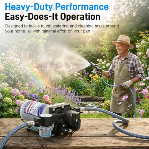 115V Water Pump 3GPM with Strainer for RV Marine Boat - Reliable Utility Pump