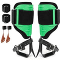 Green Alloy Steel Tree Climbing Spikes - Support 350lbs, Adjustable & Durable