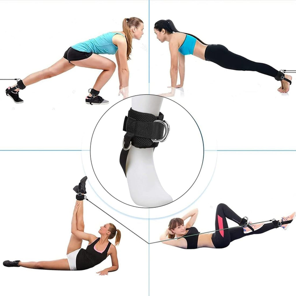 Skiennix Adjustable Ankle Straps - Padded Fitness Bands for Glute Kickbacks | 1 Pair