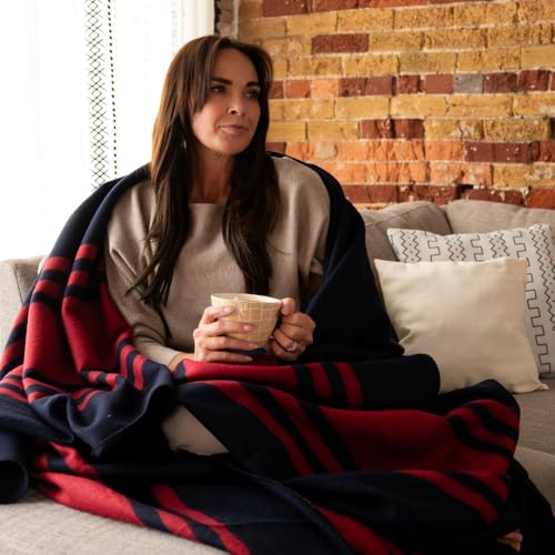 Arcturus Rainier Wool Blanket Lava Canyon Queen - Heavy Warm Bed & Camping
