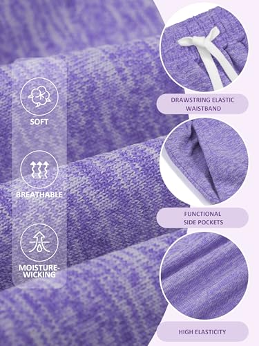 Youth Girls Athletic Shorts with Pockets - Soccer, Running, Yoga & Dance