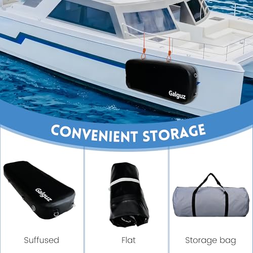 Galguz Heavy-Duty Inflatable Square Boat Fenders W23*L60 IN Dock Bumpers