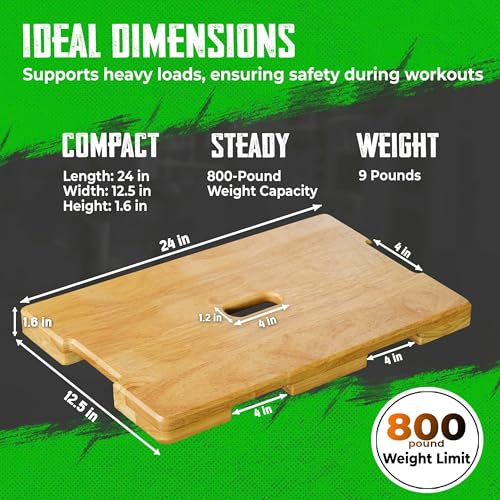 SIEUSALEVN Natural Wooden Fitness Board for Resistance Band Exercises Home Gym