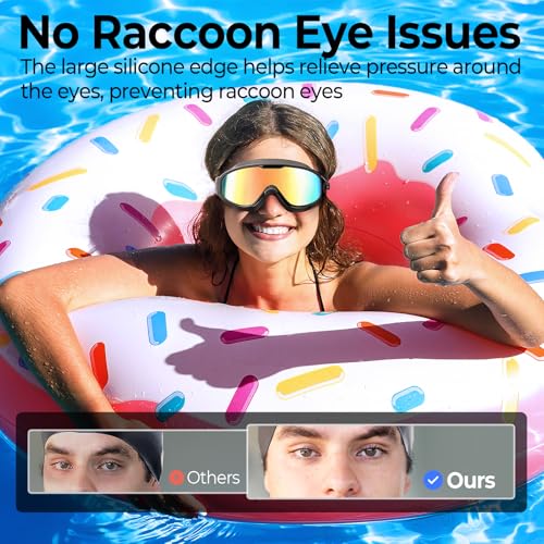 Adult Swim Goggles Anti-Fog 2 Pack - Orange Mirrored & Aqua Mirrored