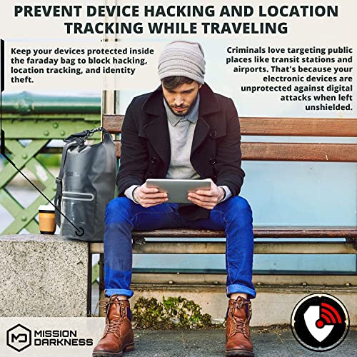Mission Darkness 15L Waterproof Faraday Dry Bag for Electronic Device Security