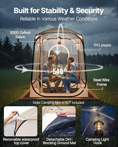 Pop Up Sports Tent with Clear Bubble Design - 50x50x67 Inches, Waterproof Outdoor Shelter