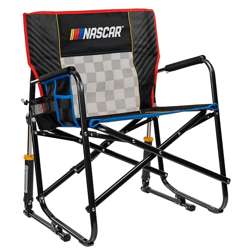 Portable Folding Rocking Chair with Drink Holder - Heavy Duty Outdoor Seating