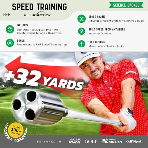Rypstick Golf Swing Speed Trainer 45” Men’s Overspeed Training Aid