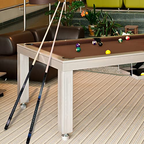 Pool Cue Set of 4 with 13mm Tips and Anti-Skid Grip - Billiard Stick