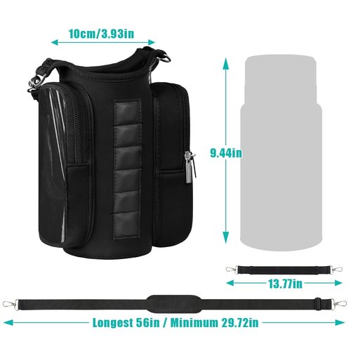 Lwuey Magnetic Gym Bag Sling Bag for Men, Magnetic Sling Pocket Bottle Holder with 6 strong magnets and Adjustable Strap for Travel, Fitness, Sports