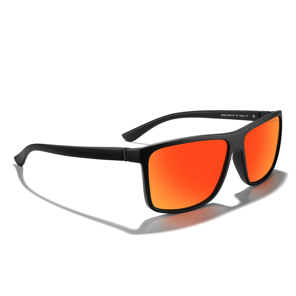 MERRY'S Rectangular Polarized Sports Sunglasses for Men Women Cycling Driving Fishing UV400 Protection S8225