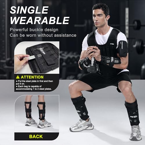 BeatBoost 20LB Adjustable Ankle & Wrist Weights Set for Workout & Pilates