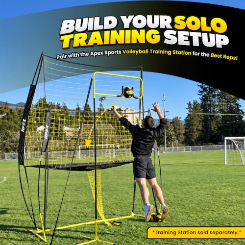 Apex Sports Volleyball Spike Trainer - Adjustable Solo Practice Station