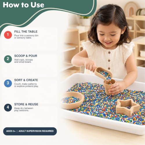 Children's Factory Kidfetti Water Table Filler Rainbow 10 lb Bag - Sensory Play