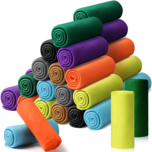Fresh Color Fleece Throw Blanket Bulk Pack - 40 Pieces 50 x 60 Inches Cozy Lightweight Plush Blankets
