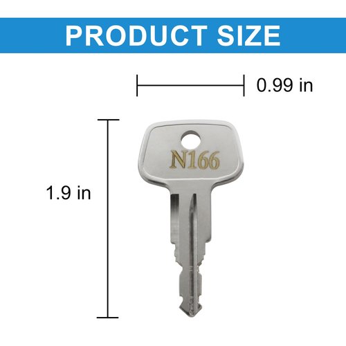 N166 Errebi Key Replacement for Thule Ski,Cargo Box,Roof,Crossbars and Carrier Racks,Thule Car Rack Replacement Key - Codes N166 [2 pcs]