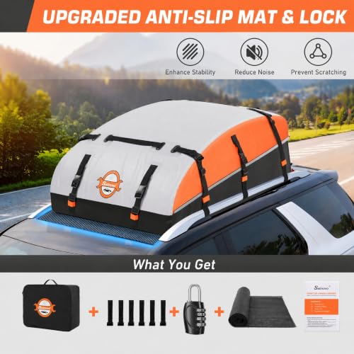 21 Cubic Waterproof Rooftop Cargo Carrier Bag - Soft Shell Vehicle Roof Bag