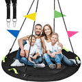 HeyZoo 60 Inch Large Saucer Tree Swing for Family, Black
