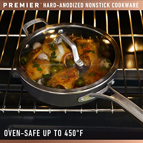 Calphalon Premier Hard-Anodized Nonstick Sauce Pan with Lid 3.5 Quart