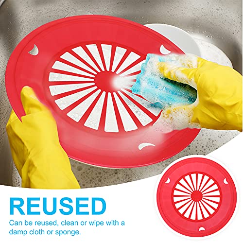 10-Inch Reusable Plastic Plate Holders Set of 24, Red – Heavy Duty Paper Plate Holders