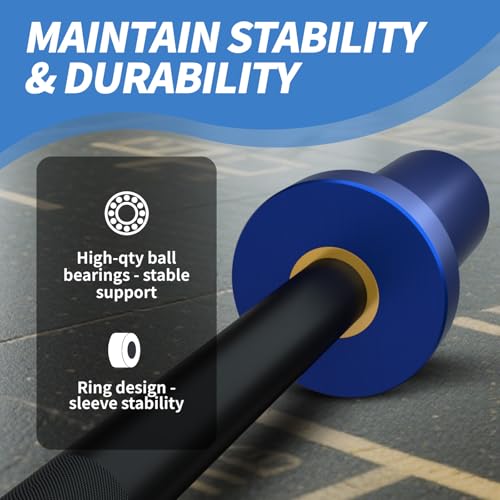 Mini Kid & Beginner Weightlifting Barbell - 4ft Blue Sleeve Black Bar, 5.5LB