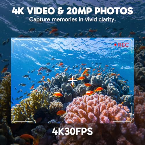 AKASO EK7000 Pro Action Camera 4K30fps Waterproof 131ft Touch Screen with Helmet Kit (Standard)