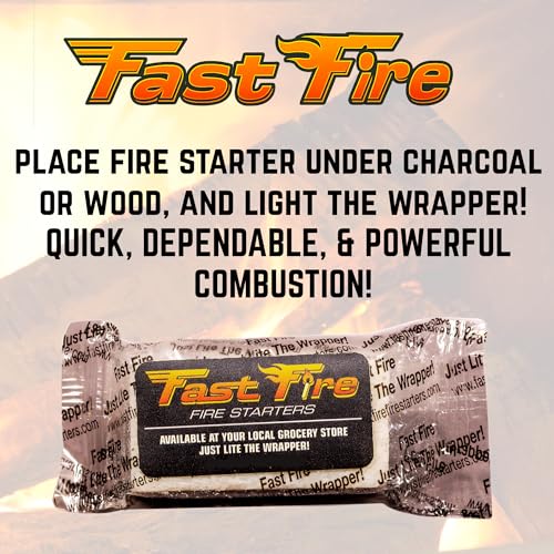 Fast Fire Odorless Fire Starter Cubes 100 Count - Waterproof, Individually Wrapped
