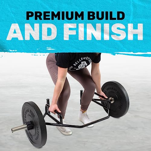 Trap Bar Bells of Steel Open Hex Deadlift Bar with Rotating Sleeves - Black & Silver, 700 lb Capacity