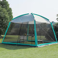 GREGIN Blue Screen House Tent 11x11 ft Mesh Canopy for Camping & Backyard