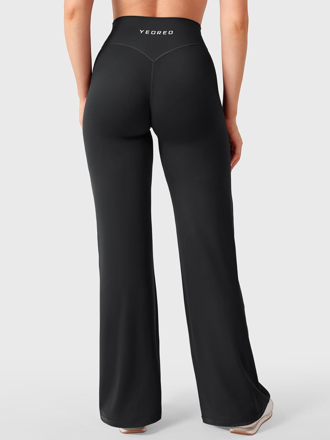 YEOREO Straight Leg Leggings - No Front Seam High Waist Yoga Pants for Women | 31.5" Soft Eddiy Fit