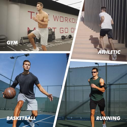 Men's Athletic Shorts with Pockets - Quick Dry Gym Workout Shorts XX-Large / Black, Dark Grey, Navy Blue, Light Grey, Royal Blue, Dark Green, Wine