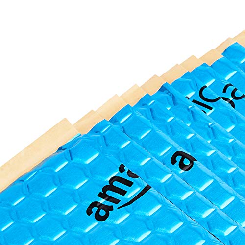 Blue Amazon Basics Car Sound Deadening Mat 18x32 inch 9-Piece Insulation Kit