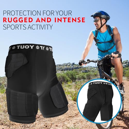 Men's X-Large Padded Football Girdle with 5 Integrated Pads - Hip, Thigh & Tailbone Protector
