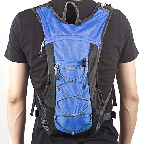 Unigear Hydration Pack Backpack with 2L Water Bladder - Blue for Hiking & Cycling