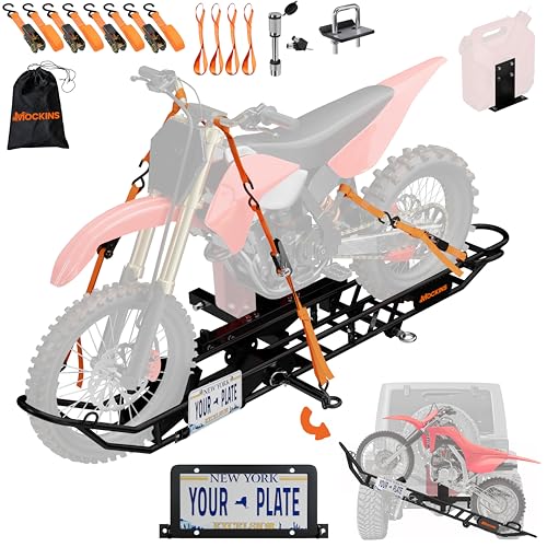 Mockins 83-Inch Tilting Dirt Bike Carrier Hitch Mount Rack with 500 lbs Capacity