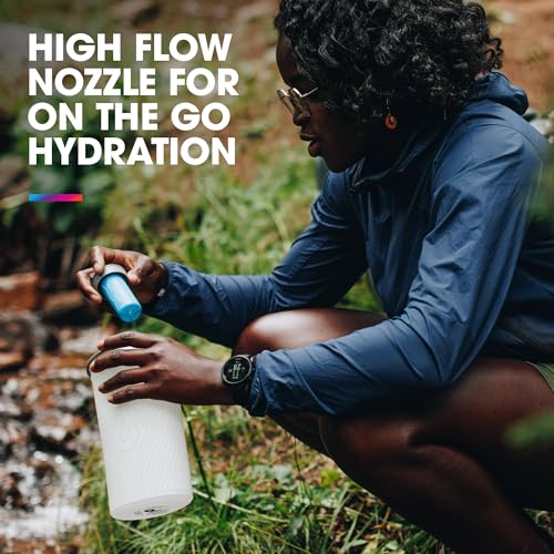 HydraPak Flux+ 1.5L Water Bottle with Integrated Water Filter - Lightweight & Durable