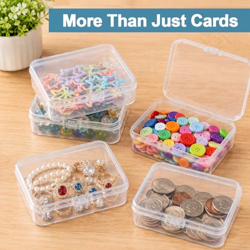 6-Pack Clear Card Storage Boxes for Playing Cards & Trading Cards