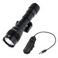 SecurityIng TF01 1000 Lumens SST40 LED Tactical Flashlight with Remote Pressure Switch, Programming 3 Modes Quick Release Weapon Light for MIL-STD-1913 Rails (Without Battery)