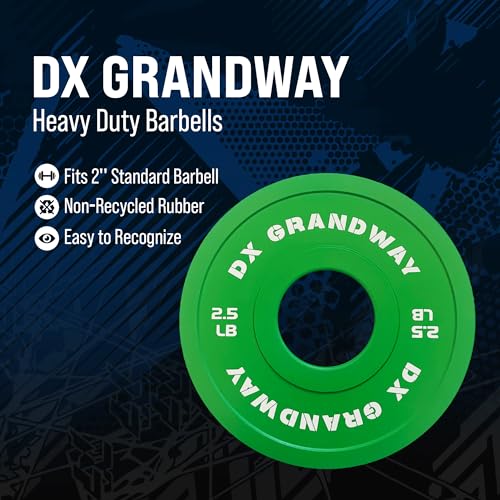 DX Grandway 17.5LB Combo Rubber Bumper Plates - Support Olympic Weightlifting