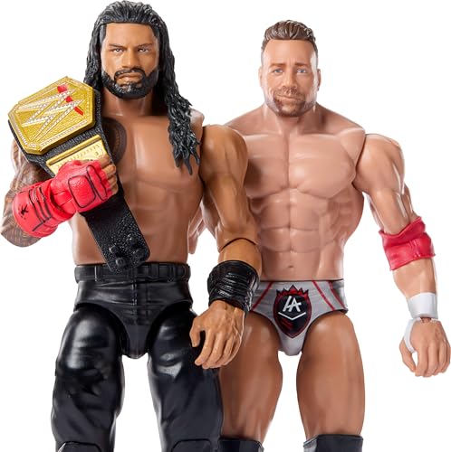 WWE Main Event Showdown Action Figures 2-Pack - Roman Reigns vs LA Knight, 6-Inch Collectible Set