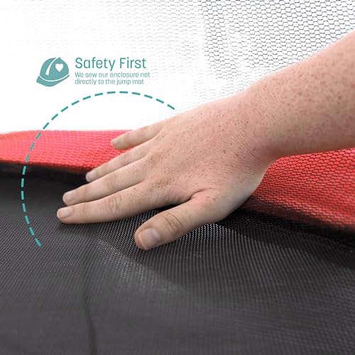 Skywalker Trampolines 48-Inch Mini Trampoline with Enclosure Net for Kids, Red