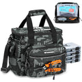 KastKing BaitSpace Tackle Bag with Removable Bait Binder - Black Camo, Medium