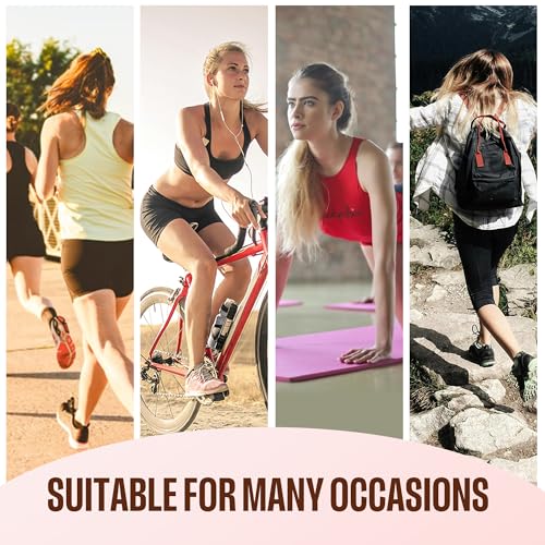 Bamboo Cool Athletic Ankle Socks - Moisture-Wicking, 5/6 Pairs, Black/White/Gray/Khaki/Pink, Medium