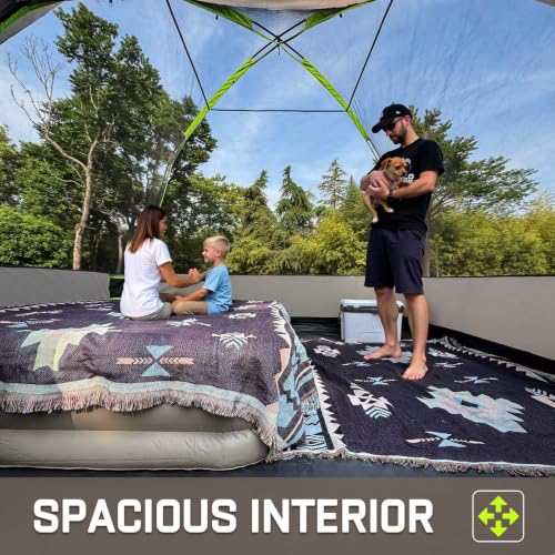 Black 6-Person Dome Camping Tent with Rainfly, Spacious & Waterproof