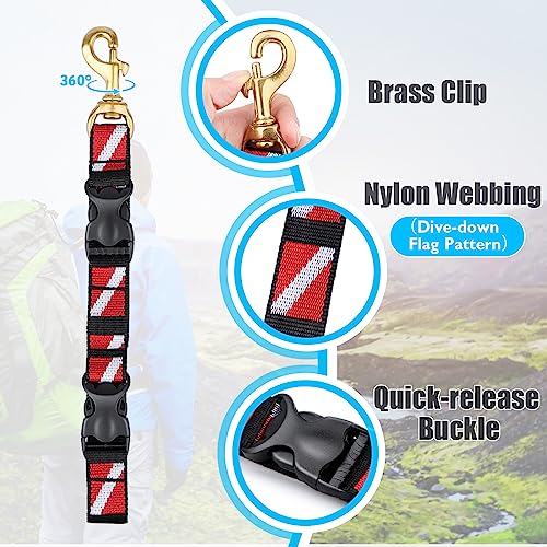 2-in-1 Dive Fin Holder and Mask Clip Strap - Water Sports Accessory