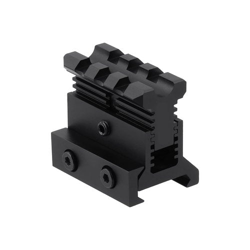 Gotical Picatinny Riser Mount Adjustable Height Lockdown Series with Quick Release, 1.57" L | 3 Slots, Raise 0.9-1.2 inches, Scalloped Picatinny Slots for Scopes (PO1 - Quick Release, 1.57" L|3)